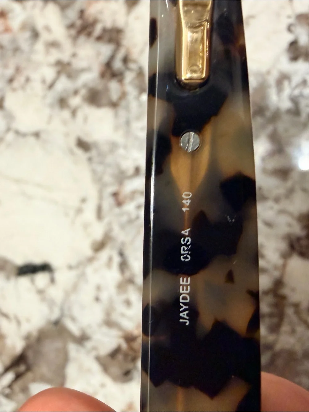 kate spade Black Cat-Eye Women's cream Tortoise Eyeglasses with Gold Accents